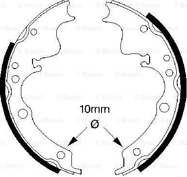 BOSCH 0 986 487 347 - Комплект спирачна челюст vvparts.bg