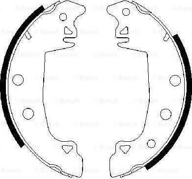 BOSCH 0 986 487 336 - Комплект спирачна челюст vvparts.bg