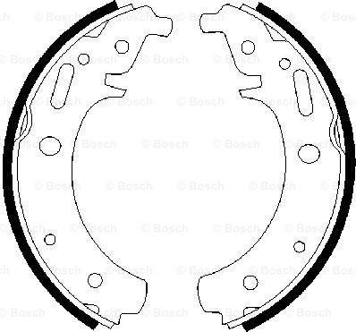 BOSCH 0 986 487 223 - Комплект спирачна челюст vvparts.bg