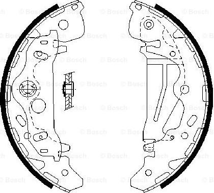 BOSCH 0 986 487 709 - Комплект спирачна челюст vvparts.bg