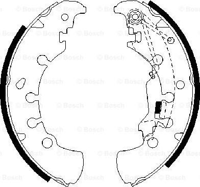 BOSCH 0 986 487 716 - Комплект спирачна челюст vvparts.bg