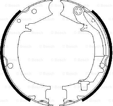 BOSCH 0 986 487 711 - Комплект спирачна челюст, ръчна спирачка vvparts.bg