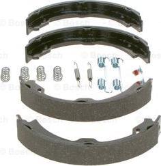 BOSCH 0 986 487 725 - Комплект спирачна челюст, ръчна спирачка vvparts.bg