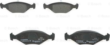 BOSCH 0 986 424 458 - Комплект спирачно феродо, дискови спирачки vvparts.bg