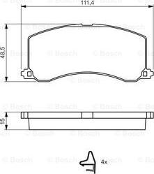 BOSCH 0 986 424 465 - Комплект спирачно феродо, дискови спирачки vvparts.bg