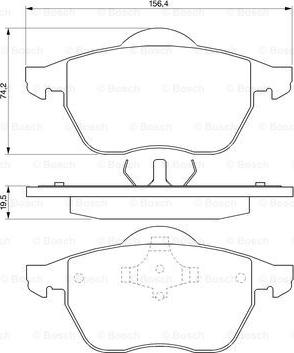 BOSCH 0 986 424 481 - Комплект спирачно феродо, дискови спирачки vvparts.bg