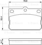 BOSCH 0 986 424 422 - Комплект спирачно феродо, дискови спирачки vvparts.bg