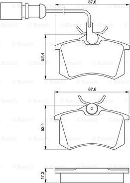 BOSCH 0 986 424 559 - Комплект спирачно феродо, дискови спирачки vvparts.bg