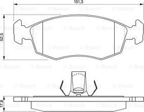 BOSCH 0 986 424 554 - Комплект спирачно феродо, дискови спирачки vvparts.bg