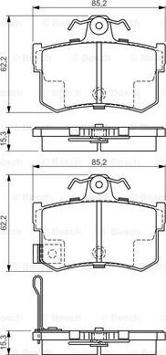 BOSCH 0 986 424 568 - Комплект спирачно феродо, дискови спирачки vvparts.bg