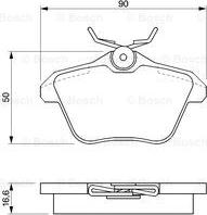 BOSCH 0 986 424 506 - Комплект спирачно феродо, дискови спирачки vvparts.bg