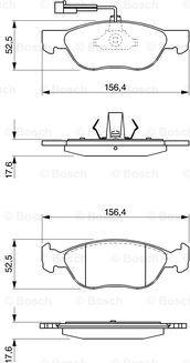 BOSCH 0 986 424 510 - Комплект спирачно феродо, дискови спирачки vvparts.bg