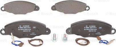 BOSCH 0 986 424 511 - Комплект спирачно феродо, дискови спирачки vvparts.bg