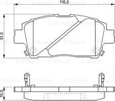 BOSCH 0 986 424 534 - Комплект спирачно феродо, дискови спирачки vvparts.bg