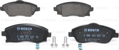 BOSCH 0 986 424 527 - Комплект спирачно феродо, дискови спирачки vvparts.bg