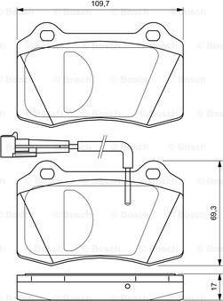 BOSCH 0 986 424 579 - Комплект спирачно феродо, дискови спирачки vvparts.bg