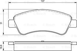 BOSCH 0 986 424 571 - Комплект спирачно феродо, дискови спирачки vvparts.bg