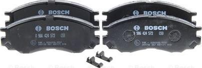 BOSCH 0 986 424 572 - Комплект спирачно феродо, дискови спирачки vvparts.bg