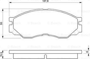 BOSCH 0 986 424 572 - Комплект спирачно феродо, дискови спирачки vvparts.bg