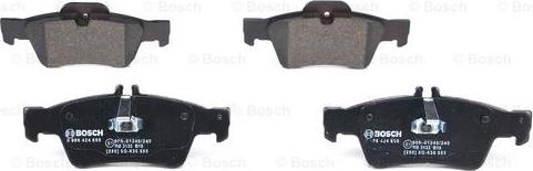 BOSCH 0 986 424 699 - Комплект спирачно феродо, дискови спирачки vvparts.bg