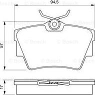 BOSCH 0 986 424 662 - Комплект спирачно феродо, дискови спирачки vvparts.bg