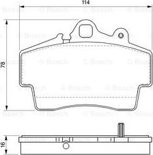 BOSCH 0 986 424 615 - Комплект спирачно феродо, дискови спирачки vvparts.bg