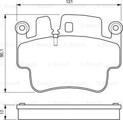 BOSCH 0 986 424 681 - Комплект спирачно феродо, дискови спирачки vvparts.bg