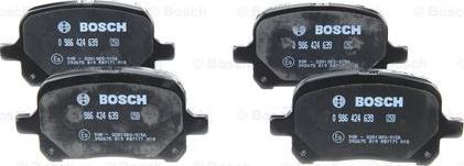 BOSCH 0 986 424 639 - Комплект спирачно феродо, дискови спирачки vvparts.bg