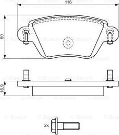 BOSCH 0 986 424 671 - Комплект спирачно феродо, дискови спирачки vvparts.bg