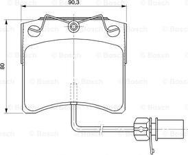 BOSCH 0 986 424 673 - Комплект спирачно феродо, дискови спирачки vvparts.bg