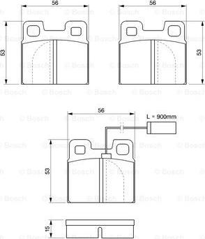 BOSCH 0 986 424 049 - Комплект спирачно феродо, дискови спирачки vvparts.bg