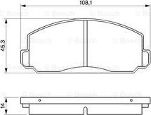 BOSCH 0 986 424 055 - Комплект спирачно феродо, дискови спирачки vvparts.bg