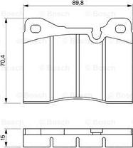 BOSCH 0 986 424 050 - Комплект спирачно феродо, дискови спирачки vvparts.bg