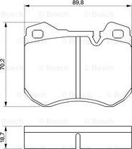 BOSCH 0 986 424 053 - Комплект спирачно феродо, дискови спирачки vvparts.bg