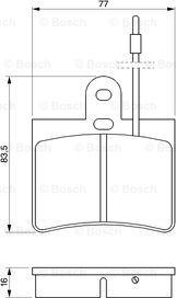 BOSCH 0 986 424 025 - Комплект спирачно феродо, дискови спирачки vvparts.bg