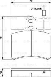 BOSCH 0 986 424 026 - Комплект спирачно феродо, дискови спирачки vvparts.bg