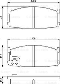 BOSCH 0 986 424 079 - Комплект спирачно феродо, дискови спирачки vvparts.bg