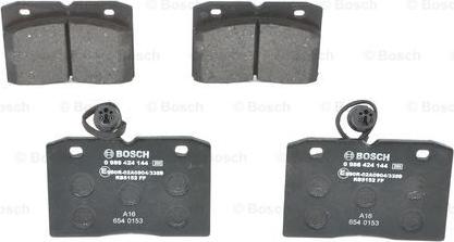 BOSCH 0 986 424 144 - Комплект спирачно феродо, дискови спирачки vvparts.bg