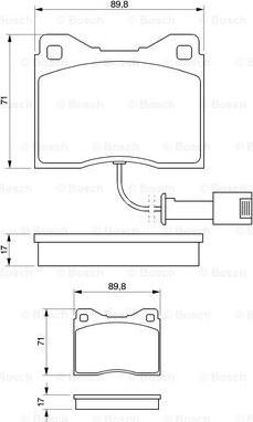 BOSCH 0 986 424 152 - Комплект спирачно феродо, дискови спирачки vvparts.bg