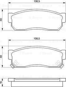 BOSCH 0 986 424 160 - Комплект спирачно феродо, дискови спирачки vvparts.bg