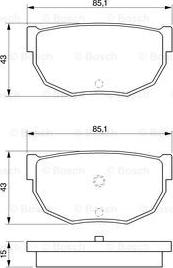 BOSCH 0 986 424 162 - Комплект спирачно феродо, дискови спирачки vvparts.bg