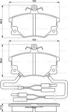 BOSCH 0 986 424 100 - Комплект спирачно феродо, дискови спирачки vvparts.bg