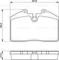 BOSCH 0 986 424 103 - Комплект спирачно феродо, дискови спирачки vvparts.bg