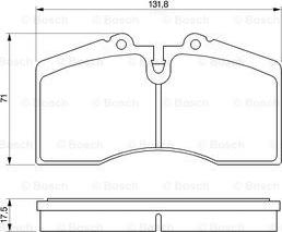 BOSCH 0 986 424 119 - Комплект спирачно феродо, дискови спирачки vvparts.bg