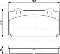 BOSCH 0 986 424 117 - Комплект спирачно феродо, дискови спирачки vvparts.bg