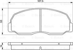 BOSCH 0 986 424 180 - Комплект спирачно феродо, дискови спирачки vvparts.bg