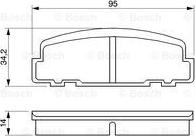 BOSCH 0 986 424 181 - Комплект спирачно феродо, дискови спирачки vvparts.bg