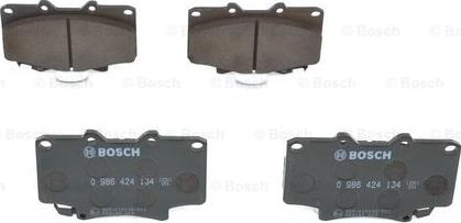 BOSCH 0 986 424 134 - Комплект спирачно феродо, дискови спирачки vvparts.bg