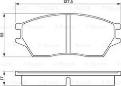 BOSCH 0 986 424 136 - Комплект спирачно феродо, дискови спирачки vvparts.bg