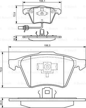 BOSCH 0 986 424 806 - Комплект спирачно феродо, дискови спирачки vvparts.bg